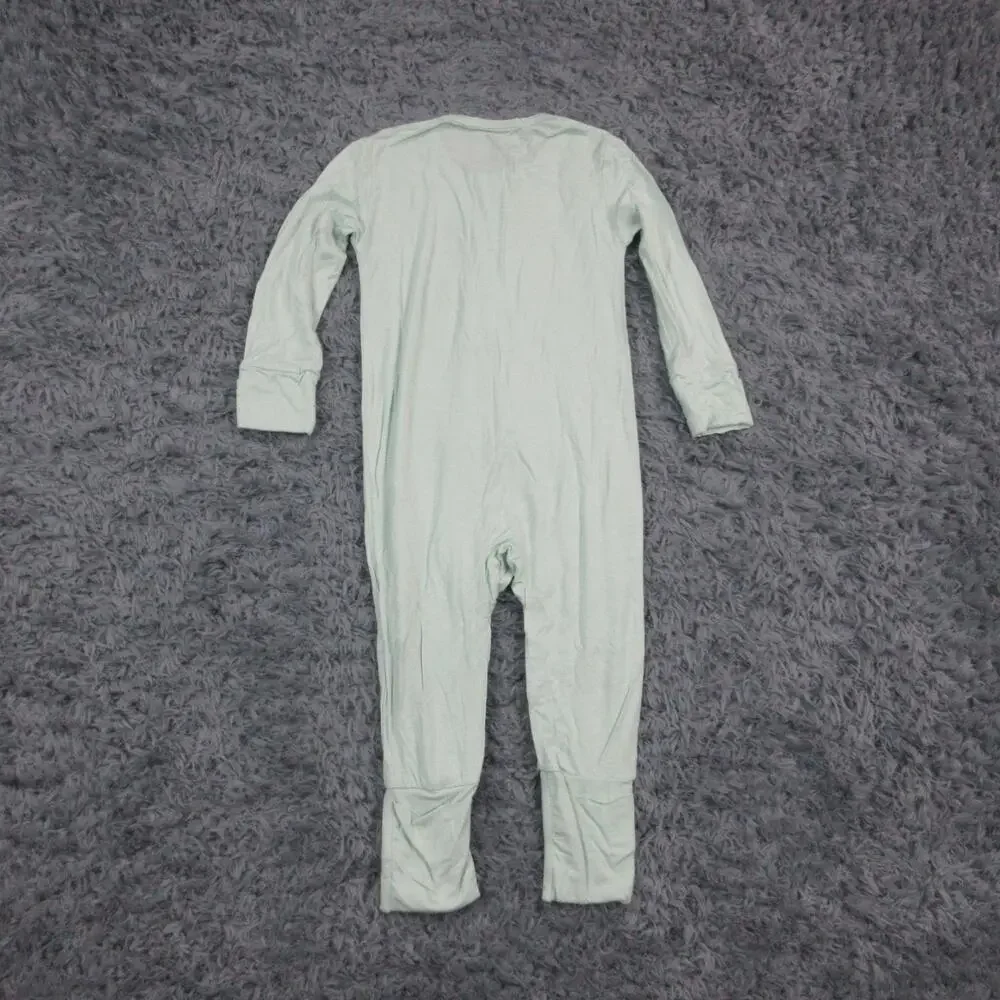 Kids Tales Zipper Sleeper Pajamas Baby Girls 18-24M Green Bamboo One Piece NWOT